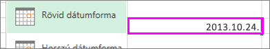 Rövid dátumforma