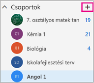 A bal oldali navigációs ablak a Webes Outlookban a kiemelt Létrehozás gombbal