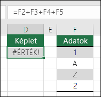 #ÉRTÉK! hiba