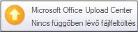 Az Upload Center előugró értesítése