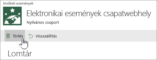 SharePoint Online – Elem törlése gomb