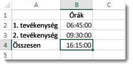 Két feladat ideje összeadva