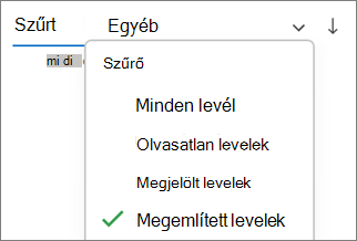 Szűrés megemlített levelekre a Windows Outlookban