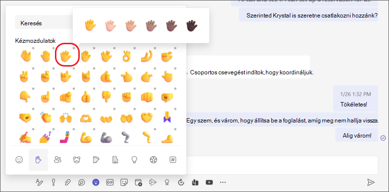 Emoji személyre szabása