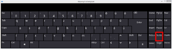 A Windows 10 képernyő-billentyűzete a Scroll Lock billentyűvel