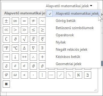 Alapvető matematikai jelek