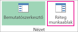 Munkaablak gombja a Kezdőlap lapon