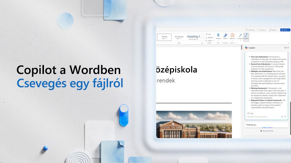 Videó: Csevegés a Copilottal egy Word-fájlról