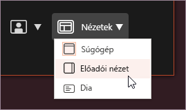 Nézet menü