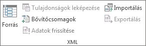 XML-adatok frissítése