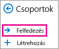 A felfedezés gomb a webes Outlook navigációs ablakában