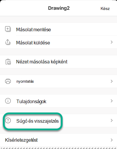 A Súgó és Visszajelzés lehetőség.