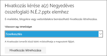 Válassza a Szerkesztés lehetőséget, ha szeretné engedélyezni másoknak a fájlja szerkesztését