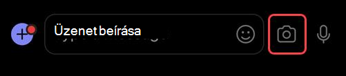 A kamera eléréséhez koppintson a képre a szövegbeviteli mező jobb oldalán.