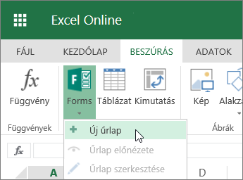 Űrlapok > Új űrlap
