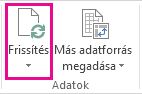 Az Elemzés lap Frissítés gombja