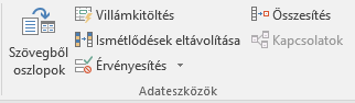 Adatok érvényesítése