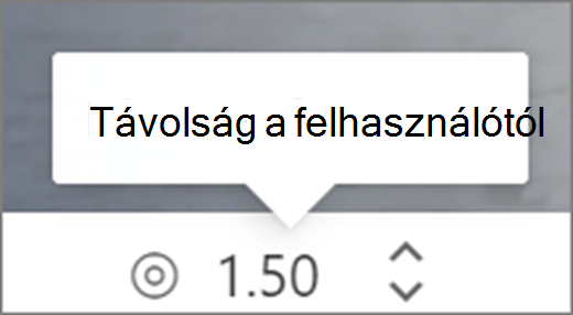 Távolság a felhasználói felülettől