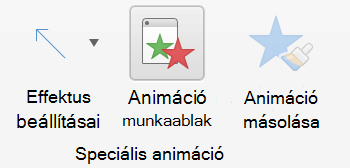 Kattintson az Animáció munkaablakra