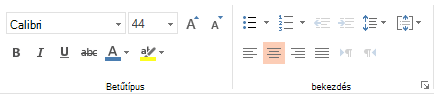 Betűtípus-, bekezdés- és igazítási beállítások a PowerPoint Online-ban