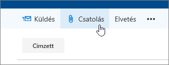 Képernyőkép a Csatolás gombról