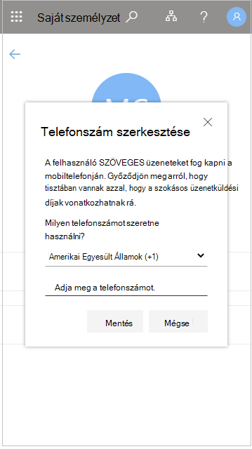 Alkalmazotti telefonszám szerkesztése a Saját személyzetben