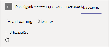 Válassza az Új hozzáadása pluszjelet az új tartalom hozzáadásához az oktatólaphoz