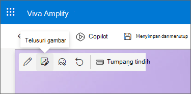 Cuplikan layar ikon Telusuri gambar di toolbar.