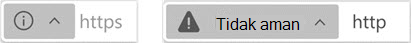 Indikator untuk situs web yang tidak aman