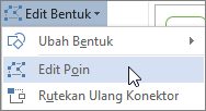 Edit Titik pada Menu Edit Bentuk