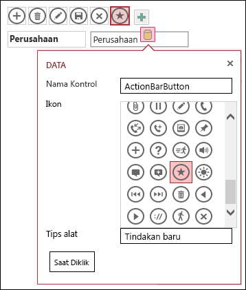 Menambahkan kontrol kustom dalam aplikasi access