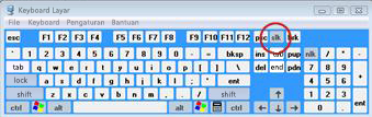 Keyboard Di Layar Windows dengan tombol Scroll Lock