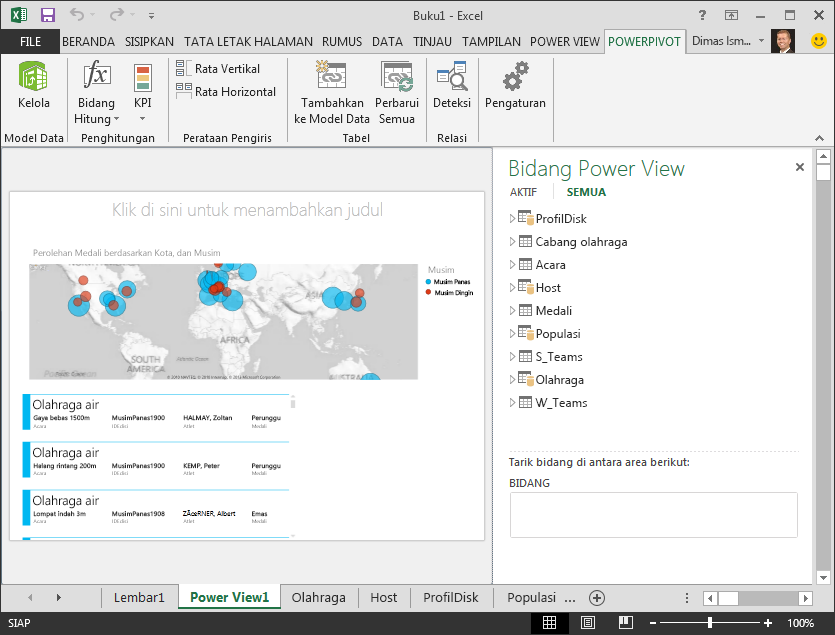 terlalu banyak tabel yang tersedia di buku kerja Excel