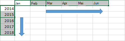 Mengisi data dalam seri