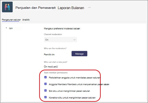 opsi moderasi saluran