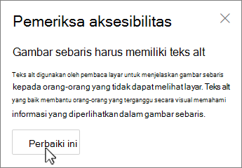 Panel Aksesibilitas Outlook