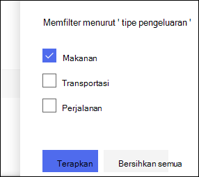 SharePoint Panel Filter Daftar Online