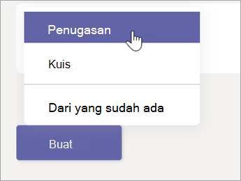 Klik tombol Buat, lalu opsi Tugas dari menu pop-out.