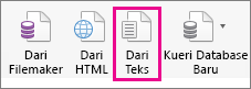 Pada tab Data, pilih Dari Teks