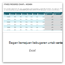 Pilih ini untuk mendapatkan templat Bagan Kemajuan Kebugaran untuk Wanita.