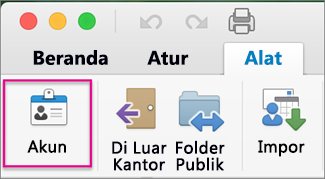 Pada tab Alat, klik Akun