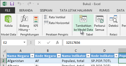 Menambahkan data baru ke Model Data