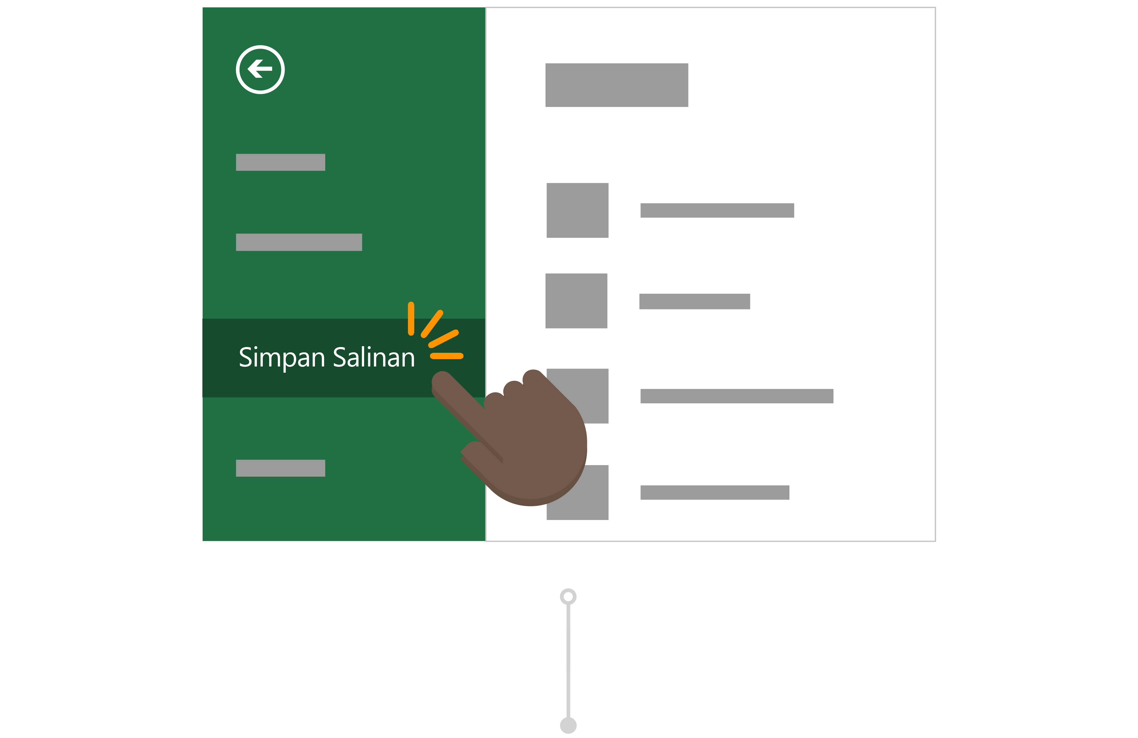 Todd menggunakan Simpan salinan untuk menyimpan versi sendiri laporannya di OneDrive.