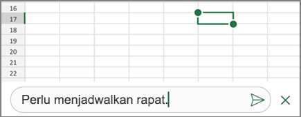 Masukkan komentar lalu ketuk ikon Pajang