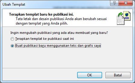 Mengubah templat Anda dengan dialog ini