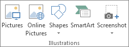 Grup Ilustrasi pada tab Sisipkan di Excel