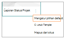 Mengatur item menu templat default