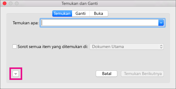 Memperlihatkan cara membuka menu popup Format