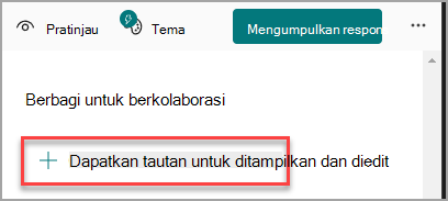 Dapatkan tautan untuk ditampilkan