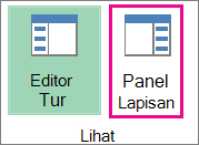 Tombol Panel Tugas pada tab Beranda